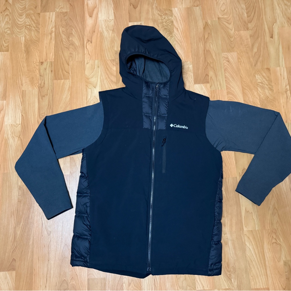 Columbia Men's Interchangeable Jacket Vest large black and gray with liner